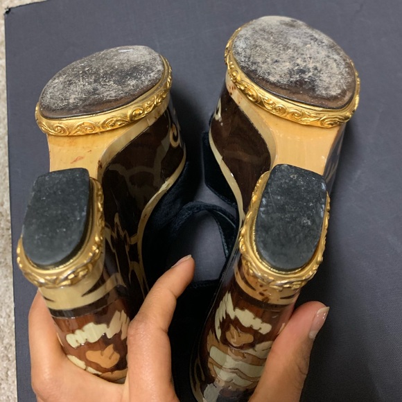 Dolce & Gabbana Fall 2013 Wooden Velvet Platform 6 - Picture 8 of 8